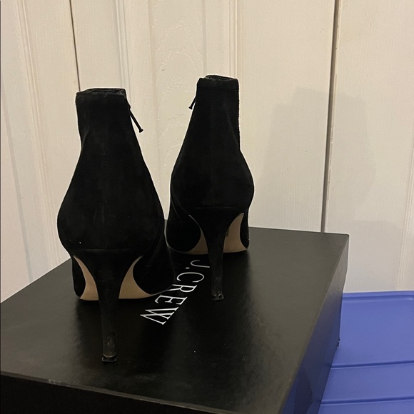 J. Crew Black Suede Ankle Booties Size 9 - Picture 4 of 11